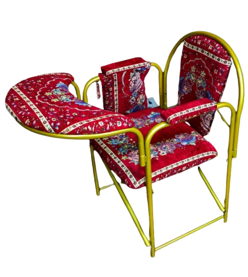 SUNDUS Foldable Prayer Chair – Comfortable Design with Quran Reading Stand and Storage Pocket - Image 2